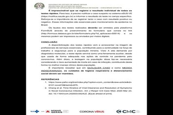 Foto - MATERIAL INFORMATIVO SOBRE CORONAVÍRUS - MINISTÉRIO DA SAÚDE